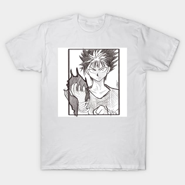 the dragon in dark hiei in spirit detectives T-Shirt by jorge_lebeau